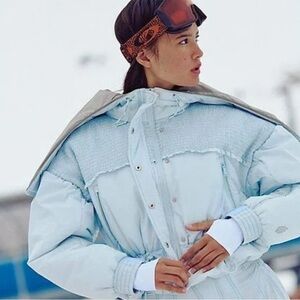 *RARE* NWT Free People Movement Sunday Skies Jacket Arctic Snow Blue Size L